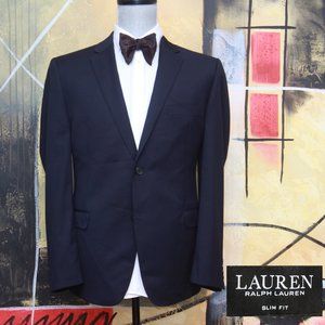 Slim Navy Blazer 44R Lauren Men's Wool Blazer Sport Coat Jacket C090763